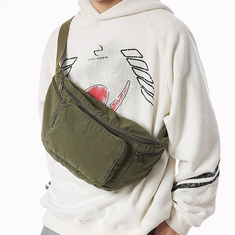 Korean Street Fashion Female - Sac bandoulière décontracté en toile pour
