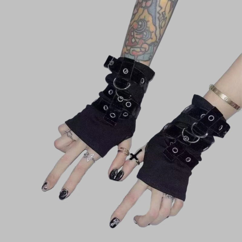 Street Fashion Gloves - Gants sans doigts personnalisés style punk