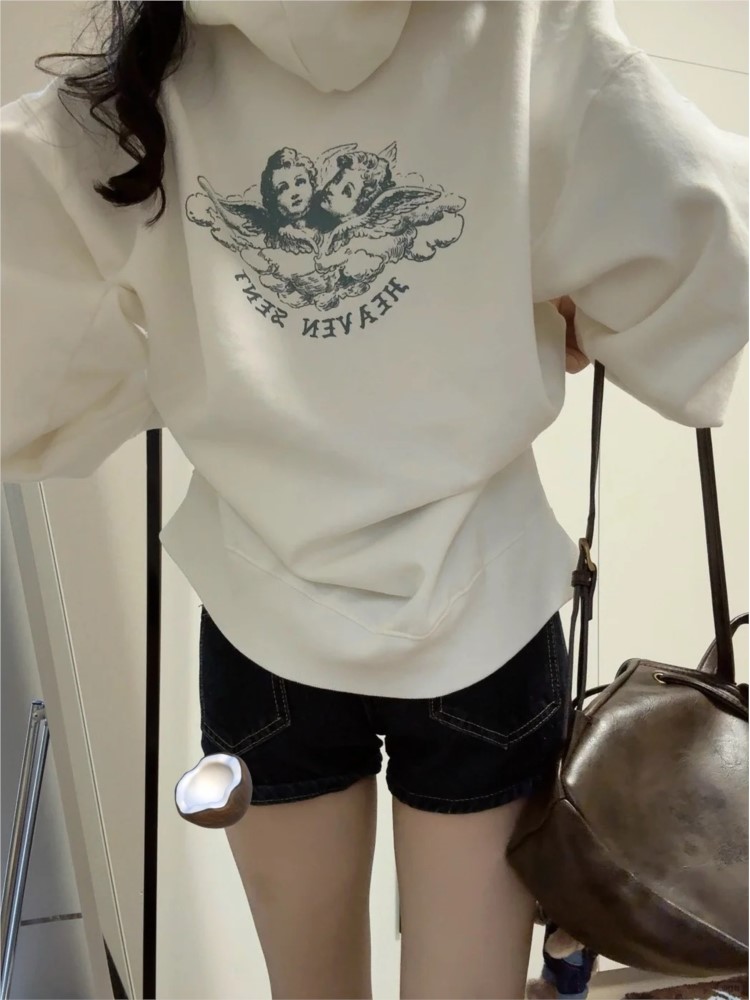 Street Fashion Zip Up Hoodie - Nouveau Sweat à Capuche Zippé Blanc