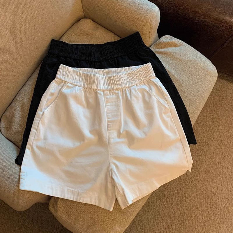 Korean Street Fashion Female - Short en coton taille haute pour