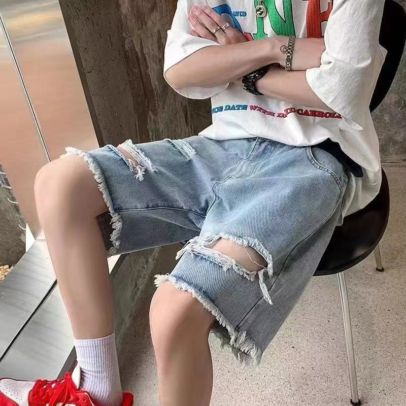 Street Fashion Hong Kong - Shorts en jean pour homme, style
