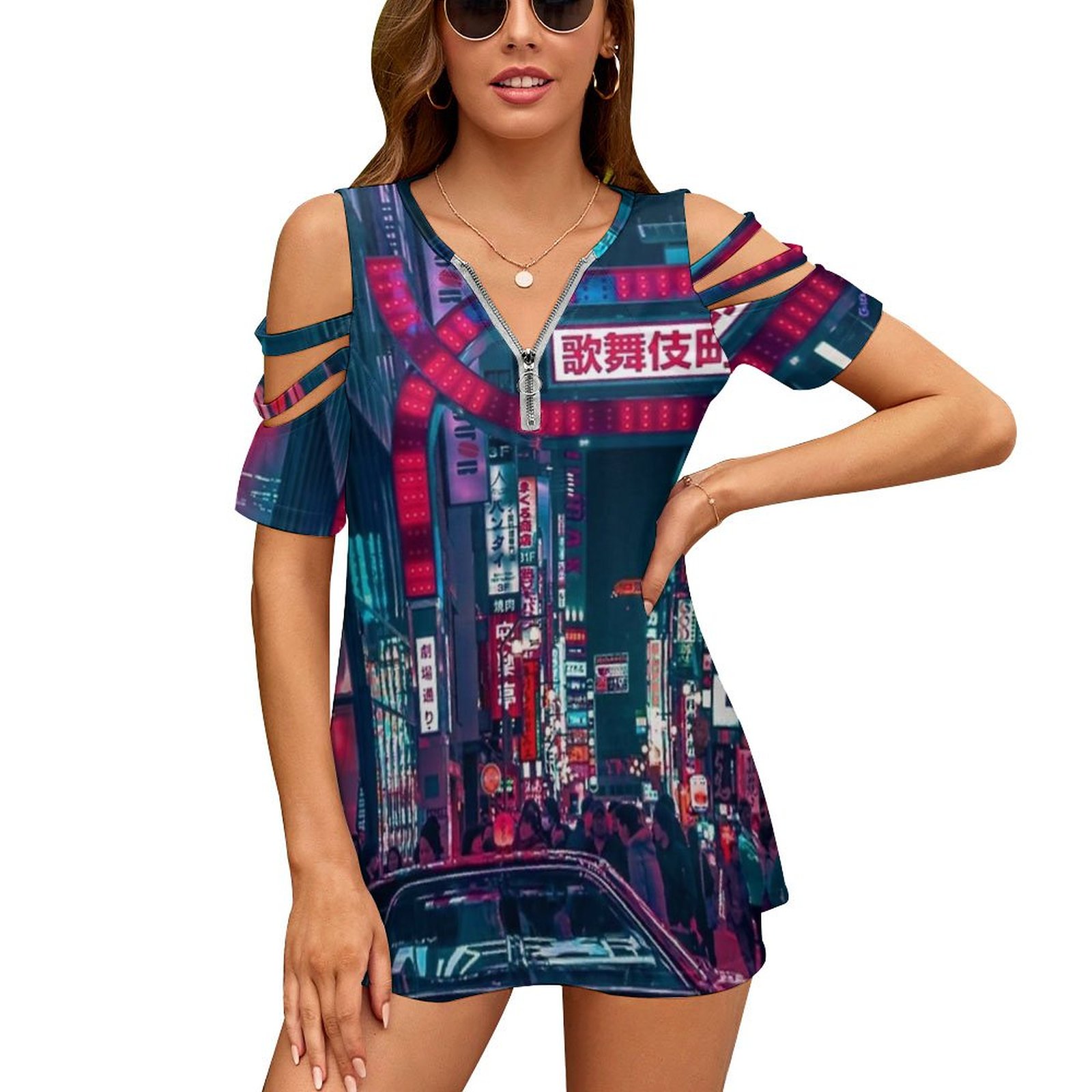 Street Fashion Tokyo - TakStreet-T-shirt à manches courtes et col