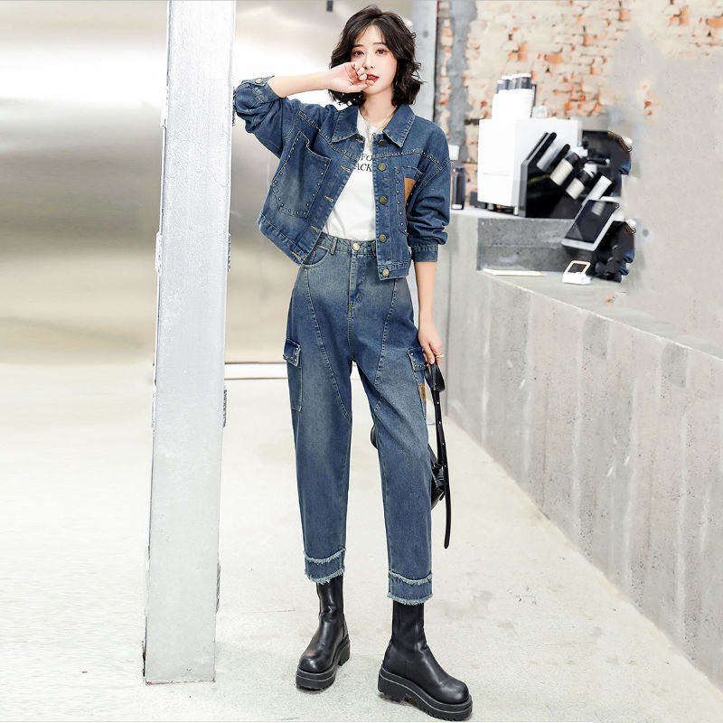 Korean Street Fashion Female - Costume de Cowboy de rue frit