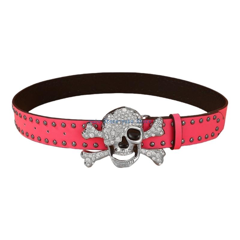 Street Fashion Reference - X7XB – ceinture à boucle crâne