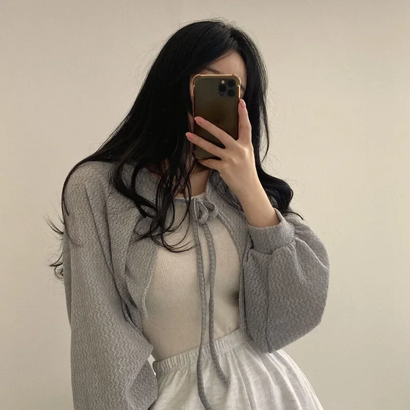 Cardigan tricoté blanc pour fe - Korean Street Fashion Female avis et prix