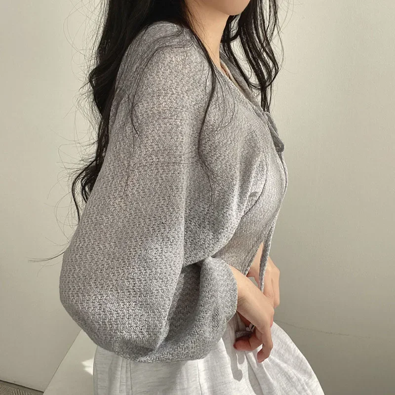 Cardigan tricoté blanc pour fe - Korean Street Fashion Female avis et prix