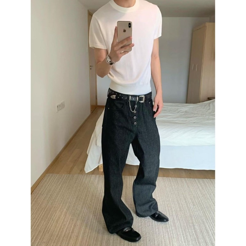 Jeans pour hommes Harajuku été - Street Fashion Hong Kong avis et prix