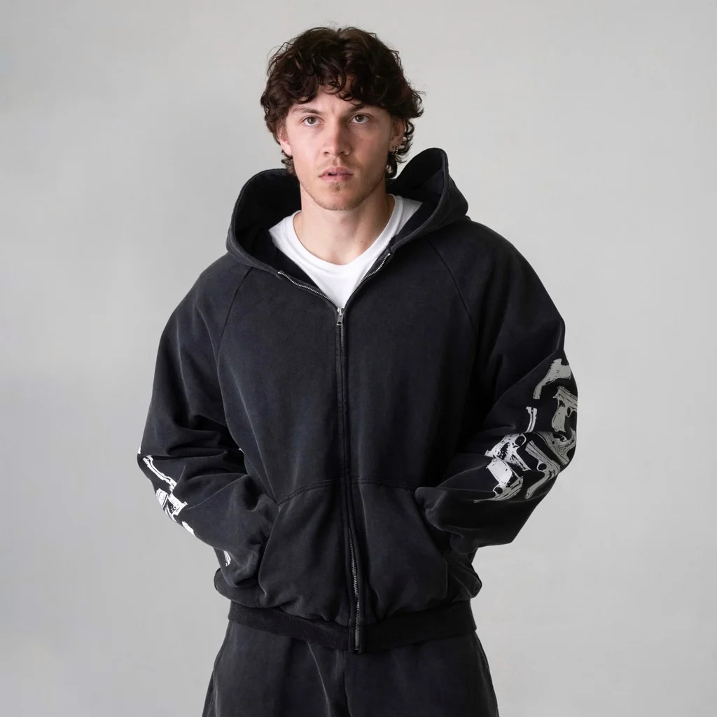 Style streetwear américain, mo - Street Fashion Zip Up Hoodie avis et prix