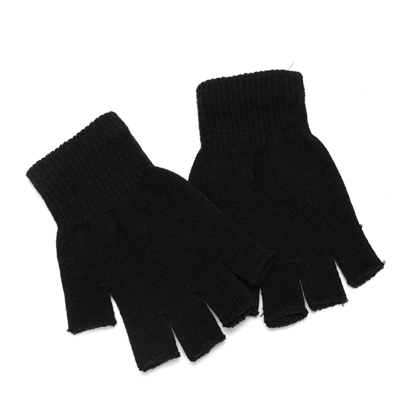 Gants noirs unisexes demi-doig - Street Fashion Gloves avis et prix