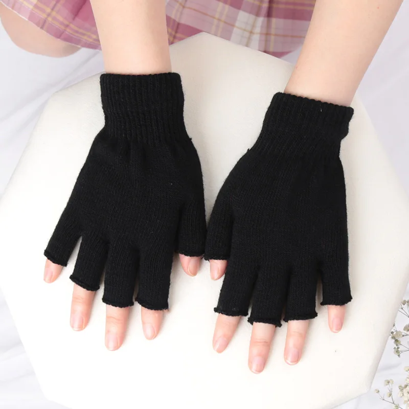 Gants noirs unisexes demi-doig - Street Fashion Gloves avis et prix