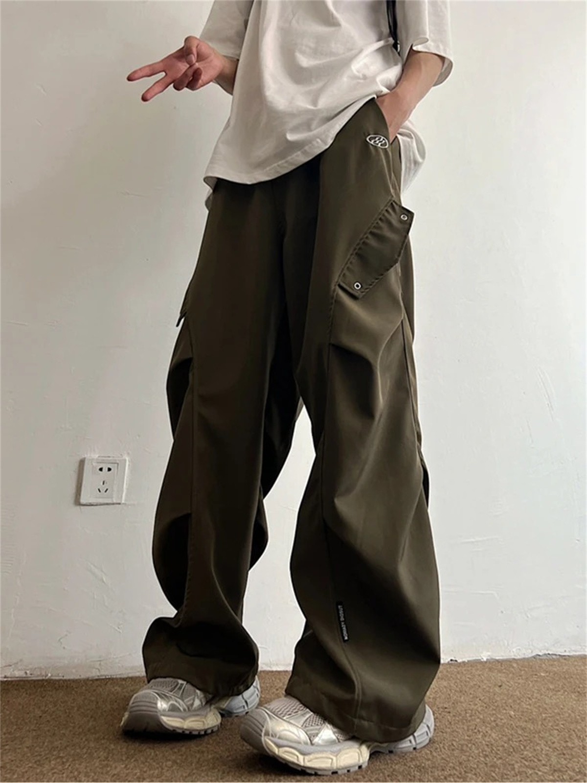 Pantalon cargo noir pour homme - Cargo Pant Wide avis et prix