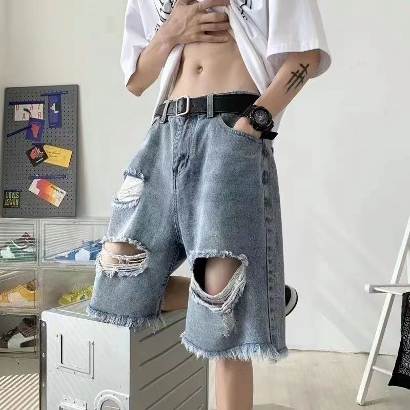 Shorts en jean déchirés pour h - Street Fashion Hong Kong avis et prix