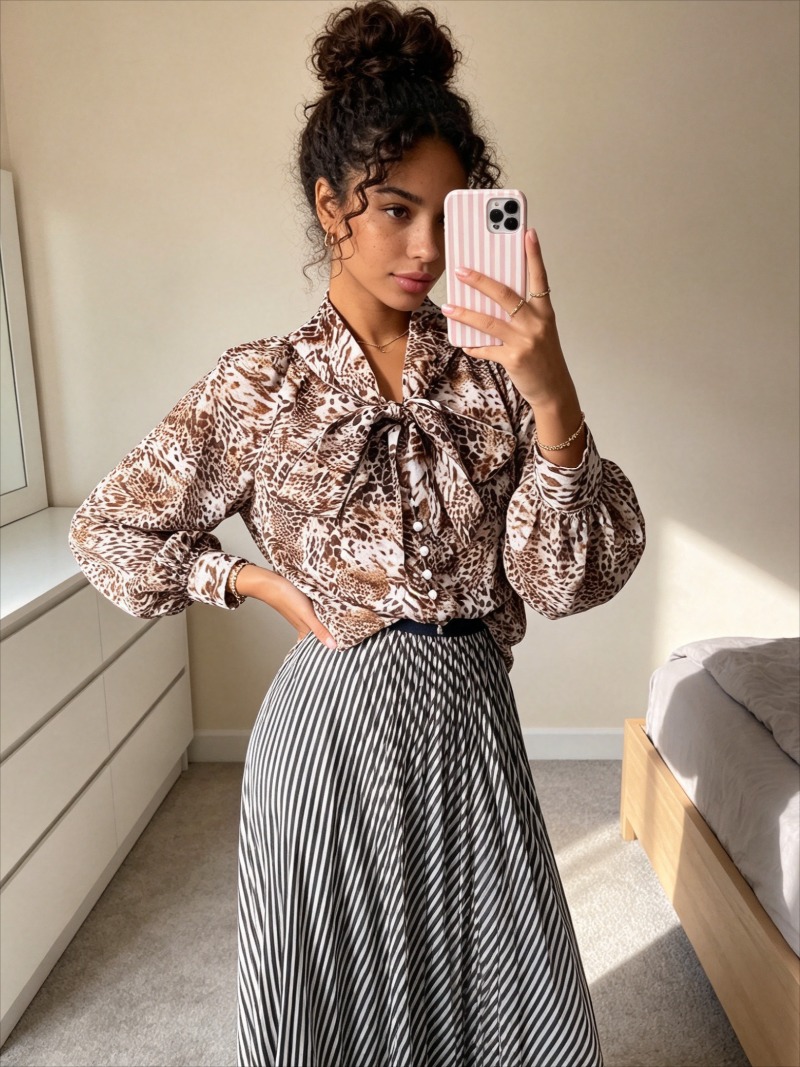 Nouvelle chemise élégante à im - Korean Street Fashion Female avis et prix