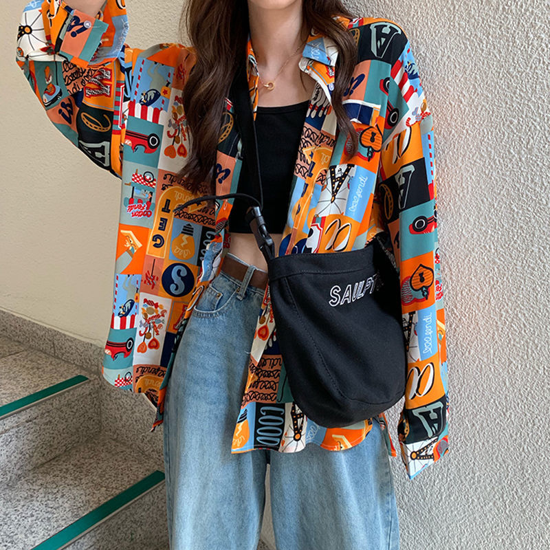 Chemises pour femmes, imprimé, - Korean Street Fashion Female avis et prix