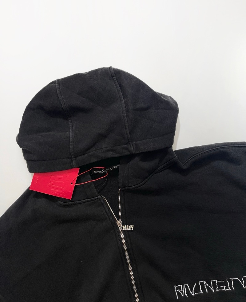 RRR-123 LOGO brodé Double ferm - Street Fashion Zip Up Hoodie avis et prix
