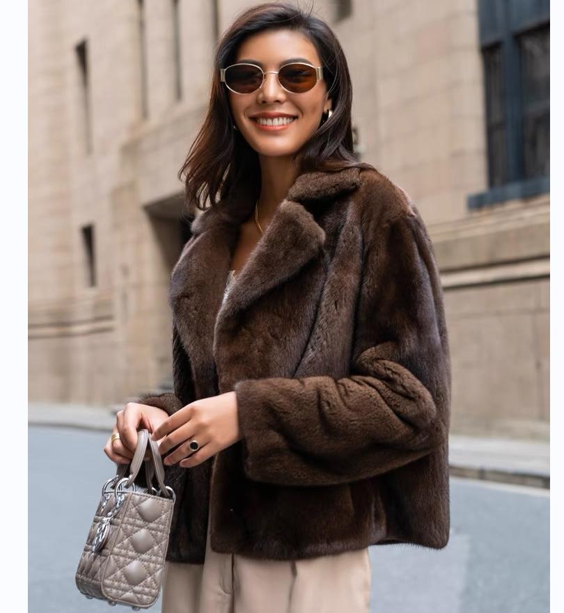Veste en fourrure de vison 100 - Street Fashion Logo avis et prix