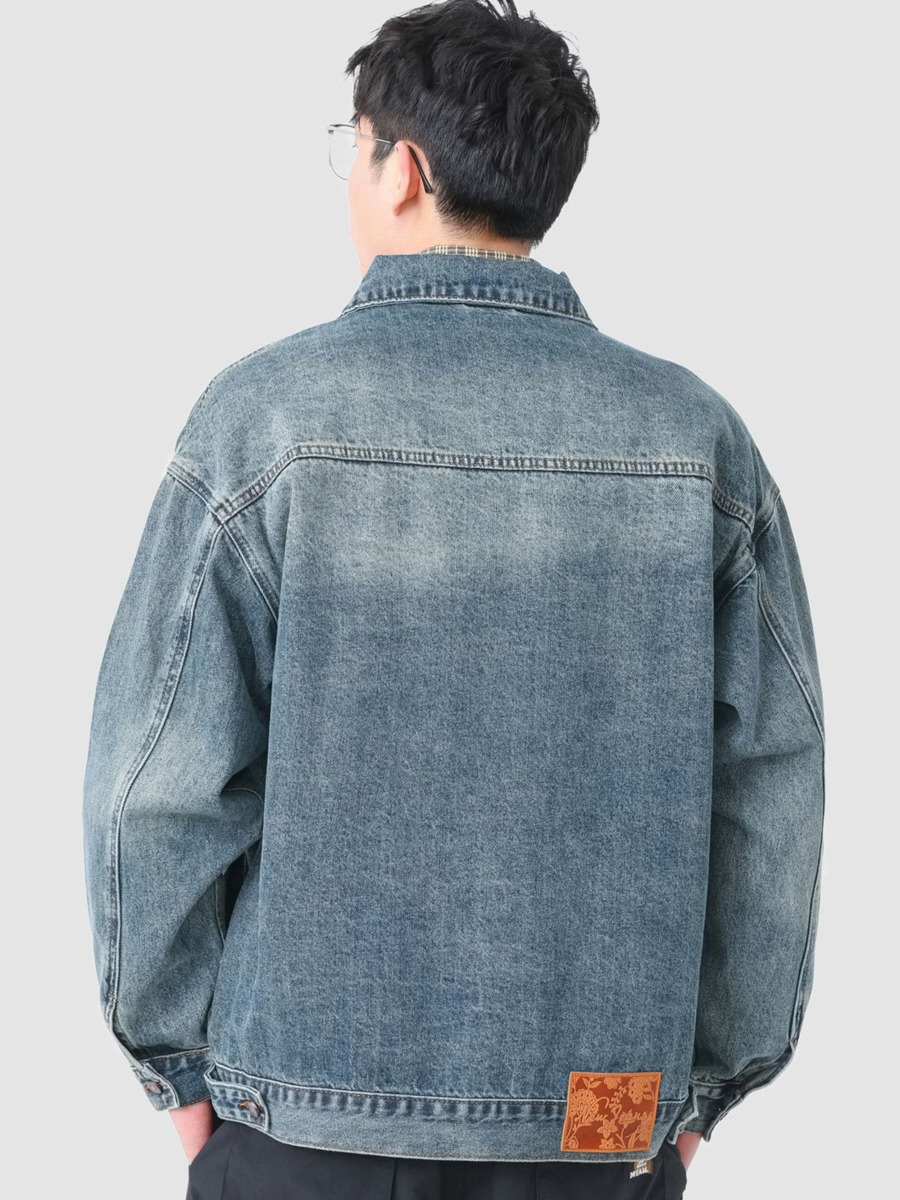 Veste en jean à poches brodées - Street Fashion Hong Kong avis et prix
