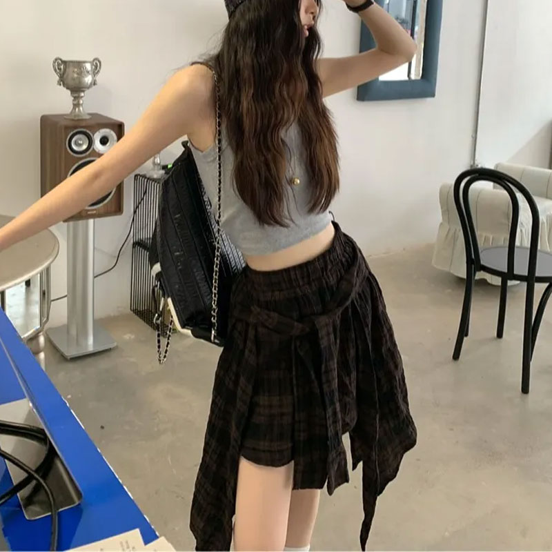 Mini-jupes coréennes vintage à - Korean Street Fashion Female avis et prix