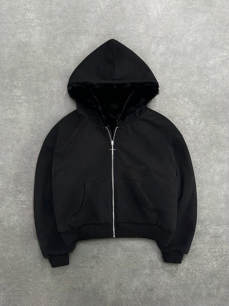 Vintage Gothique Rue Zipper Lâ - Street Fashion Zip Up Hoodie avis et prix