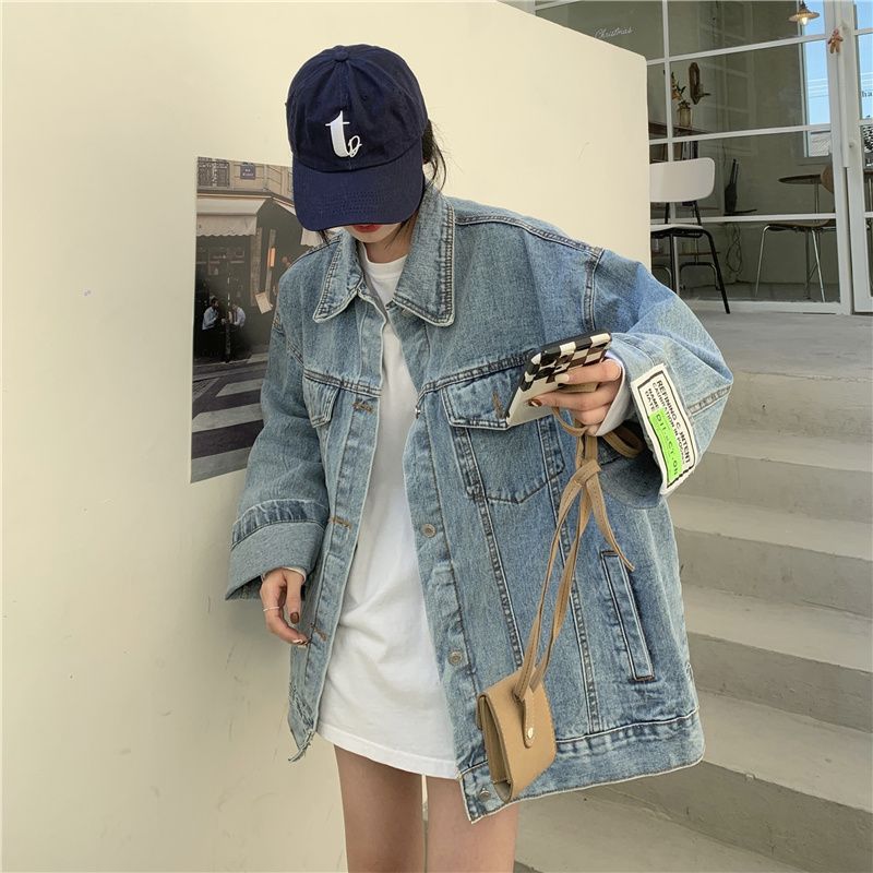 Veste en jean oversize tendanc - Korean Street Fashion Female avis et prix
