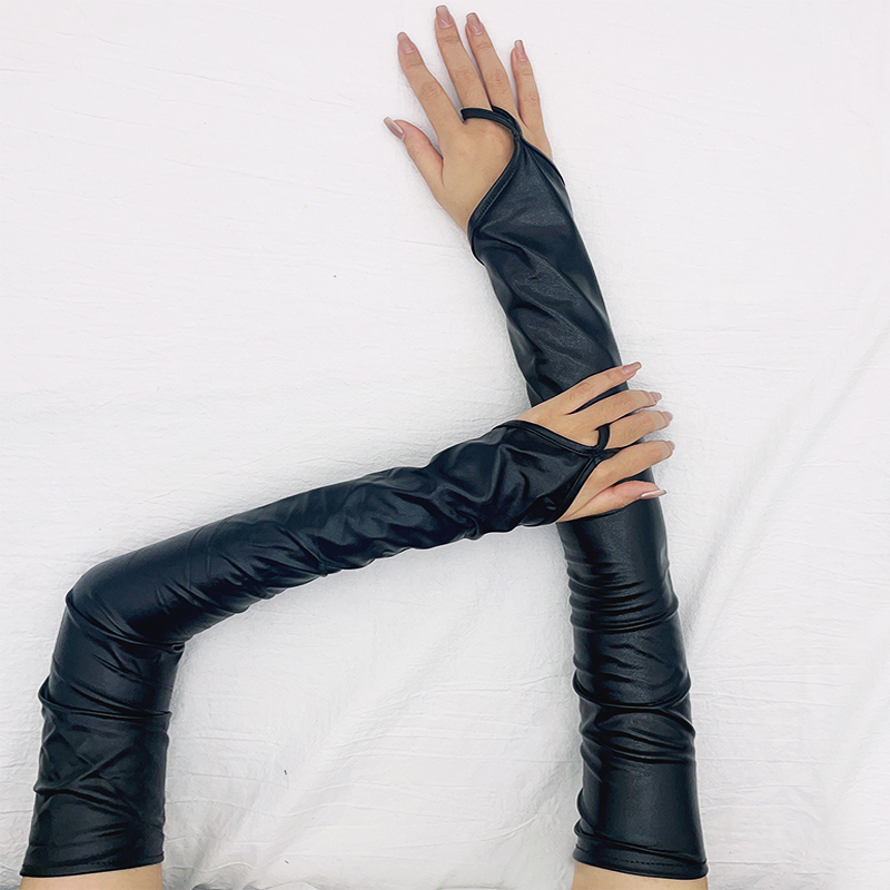Gants longs en cuir laqué pour - Street Fashion Gloves avis et prix