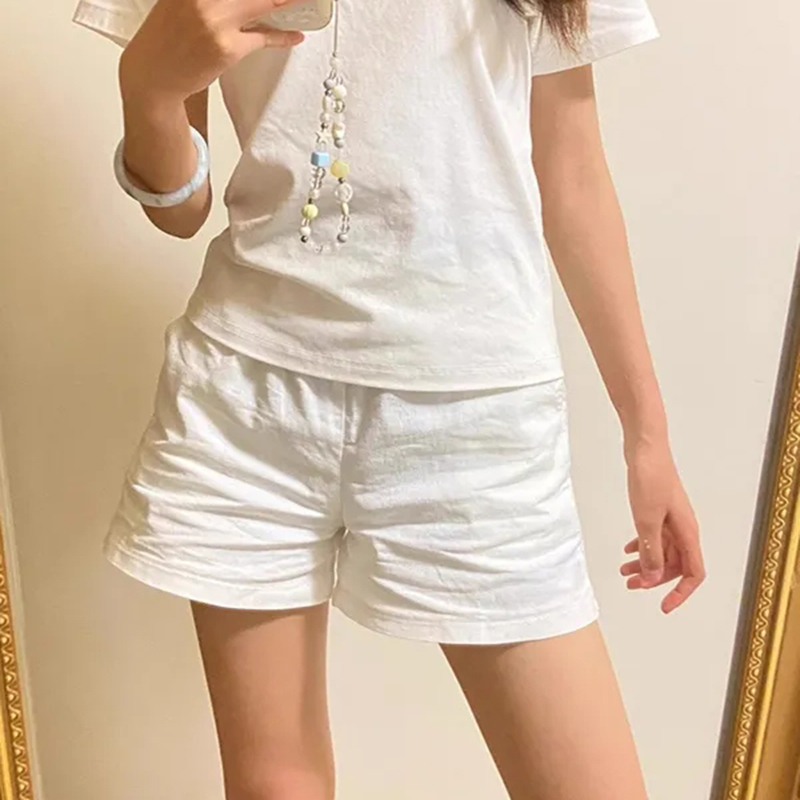 Short en coton taille haute po - Korean Street Fashion Female avis et prix