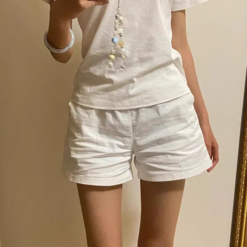 Short en coton taille haute po - Korean Street Fashion Female avis et prix