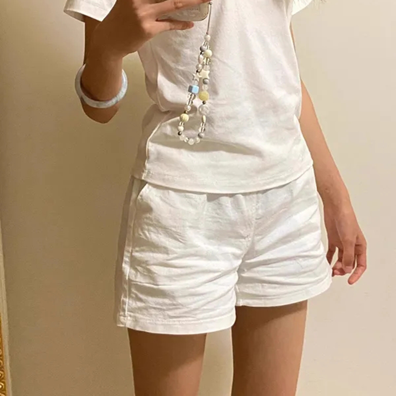 Short en coton taille haute po - Korean Street Fashion Female avis et prix