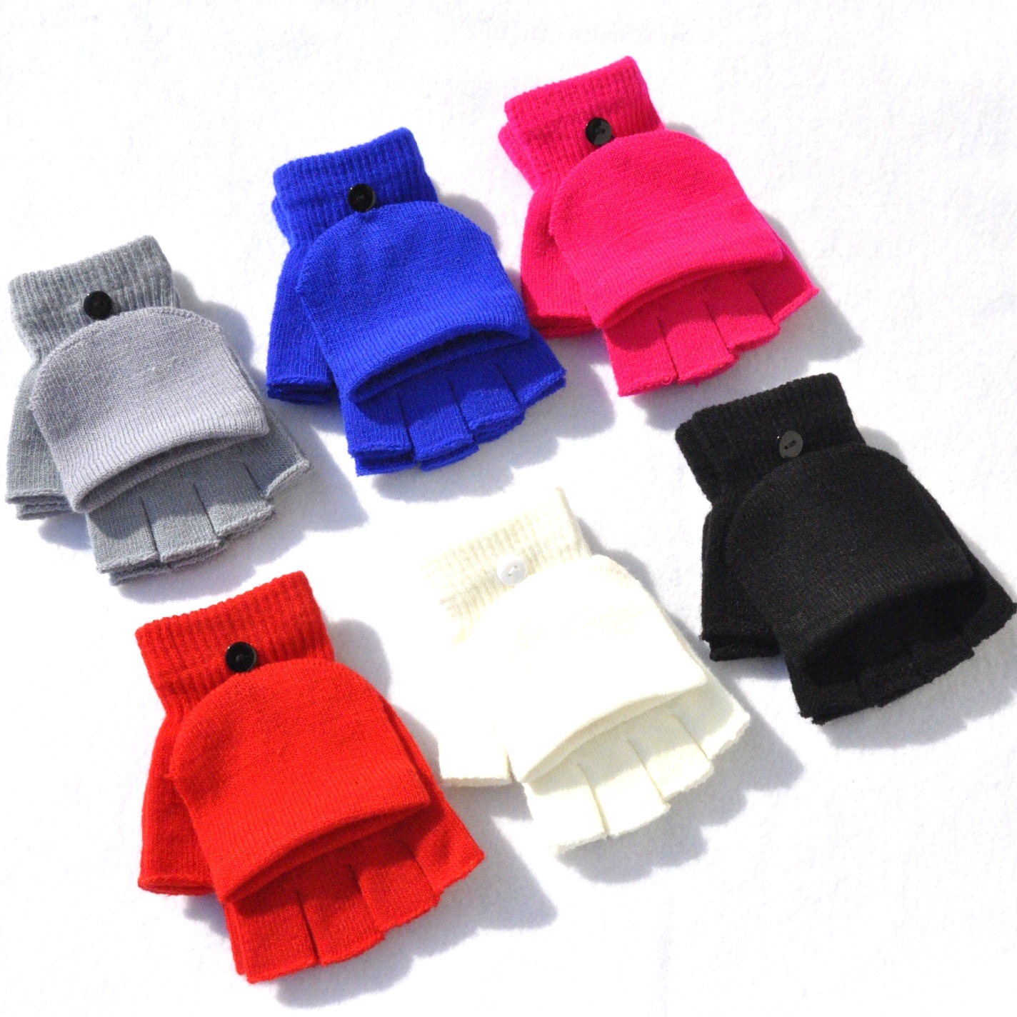 Gants demi-doigt tricotés à co - Street Fashion Gloves avis et prix
