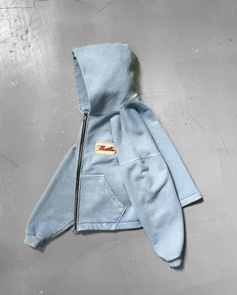 Y2K mode nouvelle lettre brode - Street Fashion Zip Up Hoodie avis et prix