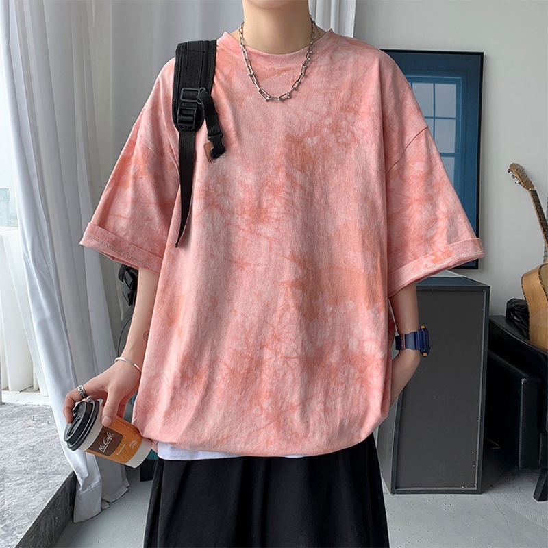 T-shirt noir tie-dye à manches - Street Fashion Hong Kong avis et prix