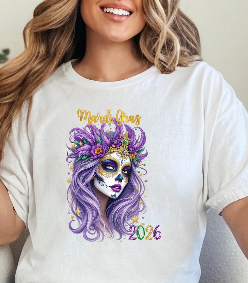 T-shirt Mardi Gras Lady 2026 V - Parade Fashion Street avis et prix