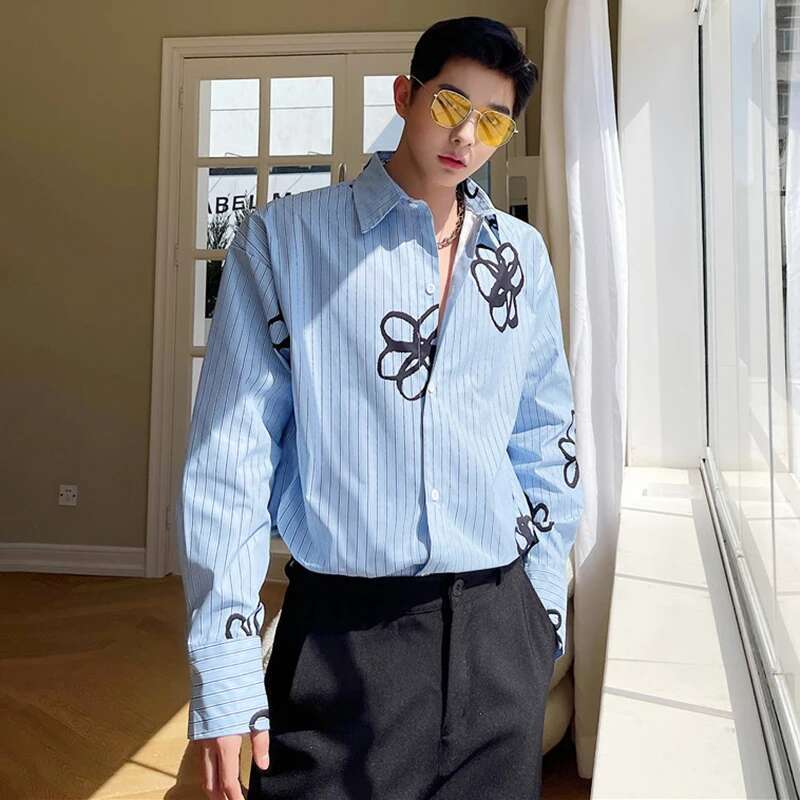 LUZHEN-Chemise à manches longu - Street Fashion Reviews avis et prix