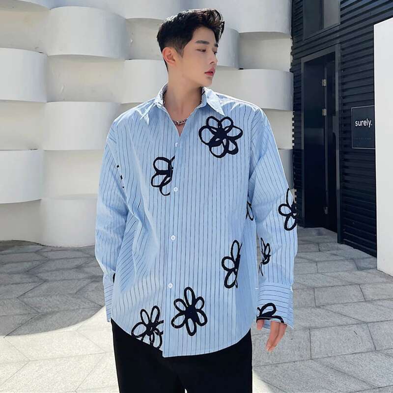 LUZHEN-Chemise à manches longu - Street Fashion Reviews avis et prix