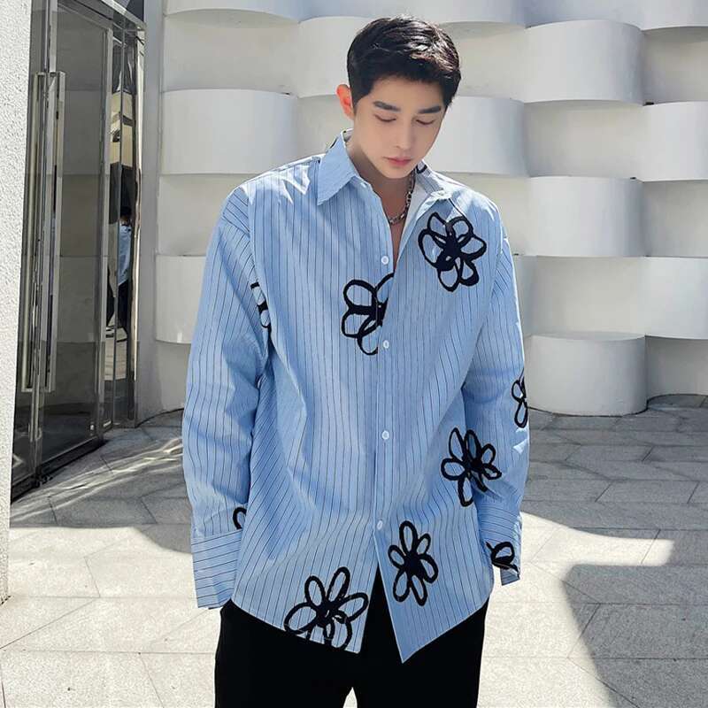LUZHEN-Chemise à manches longu - Street Fashion Reviews avis et prix